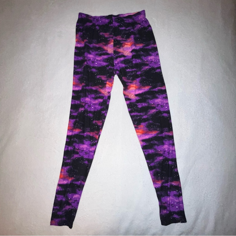 Purple and Black  Leggings